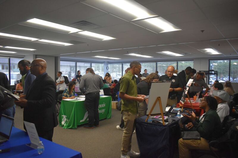 Jobseekers attend a job fair at the Workforce Center of Will County in 2024. The Workforce Services Division of Will County will be hosting its 2025 job fair on Thursday, Aug. 28