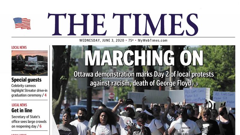 June 3 historical covers: Marching On: Ottawa demonstration marks Day 2 of local protests against racism