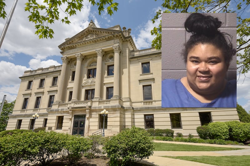 Macherie L. Warren, 30, of Evergreen Park, has been charged with two counts of aggravated resisting a peace officer, Class 2 felonies, as well as two counts of aggravated battery, and one count of violating an order of protection on April 9, 2025, according to court records filed the next day. (Inset photo provided by DeKalb County Jail)