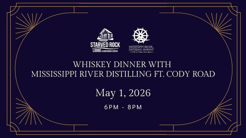 Starved Rock Lodge teams up with Mississippi River Distilling for a special evening of chef-curated cuisine and inspired whiskey pairings. Photo provided by Starved Rock Lodge