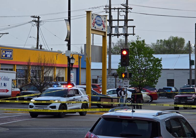 Main Street is closed from Wasson Street to Sterling Street as police investigate a shooting Sunday, April 20, 2025, in Streator.