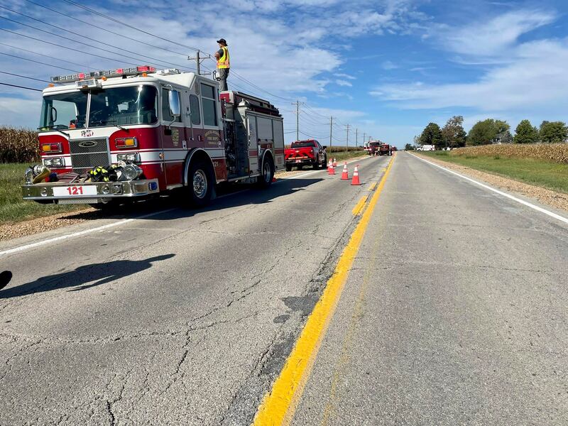 The Bristol-Kendall Fire Protection District responded to a five-acre field fire along Route 47 in Yorkville on Oct. 12, 2025.