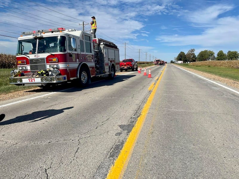 The Bristol-Kendall Fire Protection District responded to a five-acre field fire along Route 47 in Yorkville on Oct. 12, 2025.
