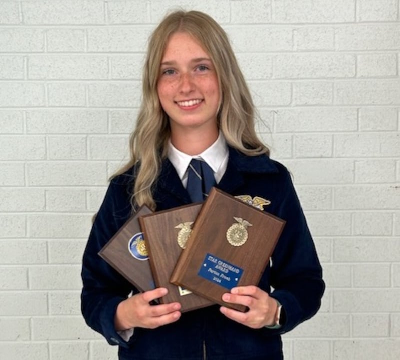 Payton Frueh was selected as the District FFA Proficiency Winner in Equine Entrepreneurship.