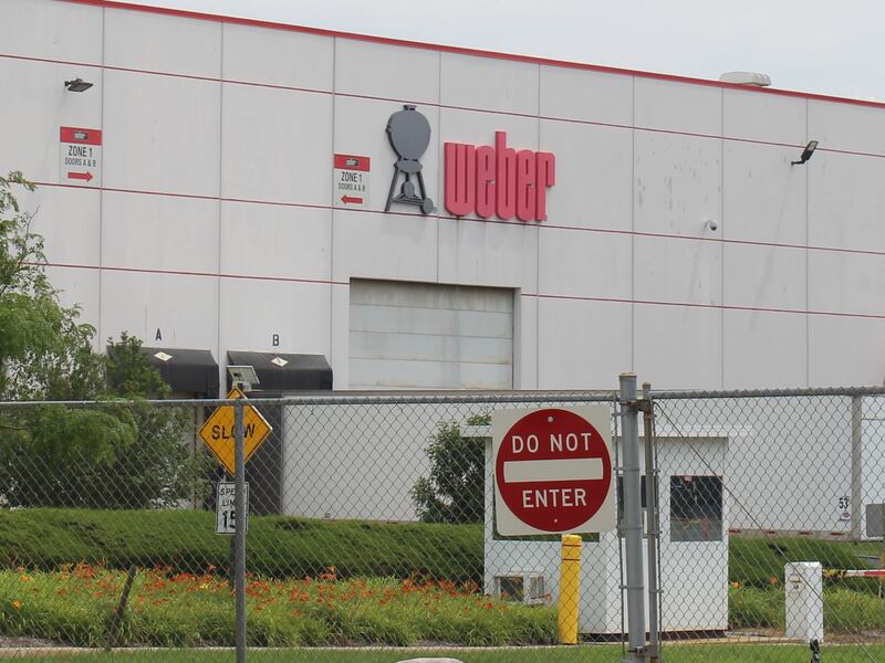 The Weber-Stephen Products LLC warehouse in Huntley, where Weber grills are made, pictured on July 13, 2025.