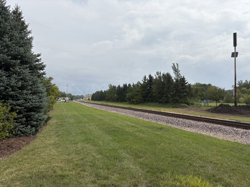 Train tracks pictured in Huntley Sept. 3, 2025.