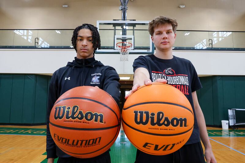 Kankakee's Lincoln Williams, left, and and Bradley-Bourbonnais' Nick Allen are this year's Daily Journal Co-Players of the Year.