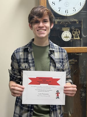 Ottawa Township High School honors Luke Passwater as February student of the month