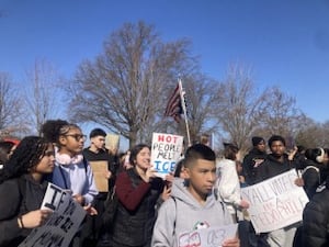 PHOTOS: Bolingbrook H.S. students march in protest of ICE