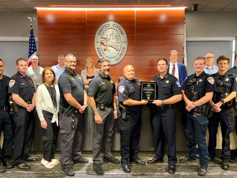 The Yorkville Police Department achieved accreditation for the first time in the department's history, through the Illinois Law Enforcement Accreditation Program.