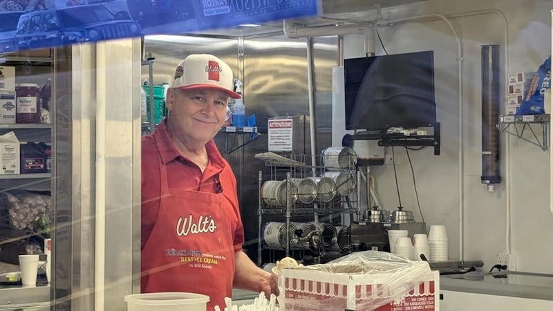 Walt’s Ice Cream at 1314 W Jefferson St. in Joliet traditionally opens for the ice cream season on March 1. Customers didn't mind Saturday's cold or flurries. Bill Dillon, co-owner, is seen on Saturday, March 1, 2025.