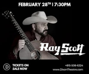 Country music star Ray Scott to perform at The Dixon Feb. 28
