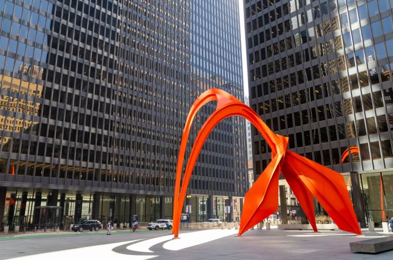 Downtown Chicago's John C. Kluczynski Building, pictured right, houses regional offices for many federal agencies