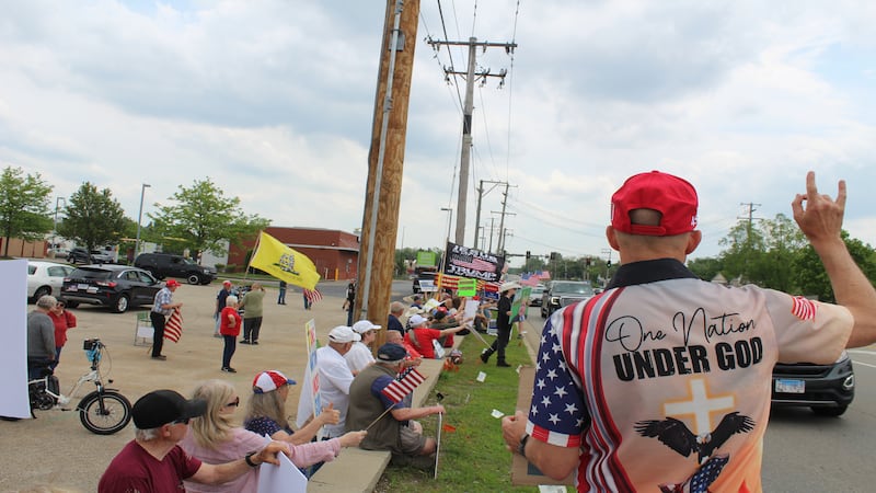 Photos: Trump supporters rally in McHenry