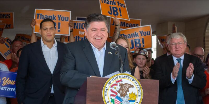 Gov. JB Pritzker speaks at an event at the Illinois AFL-CIO in Springfield on August 14, 2025