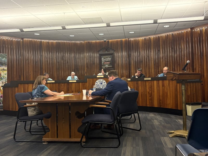 Streator city officials discuss a proposed ordinance regulating golf carts and other non-highway vehicles during a Committee of the Whole meeting Wednesday, June 3, at Streator City Hall.