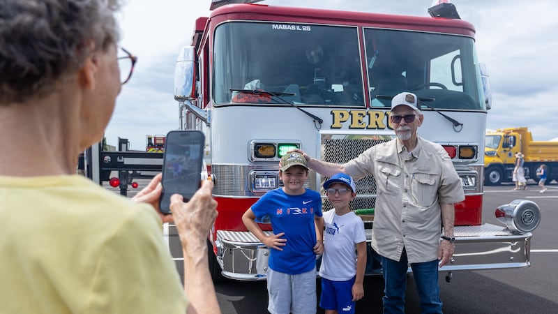 Photos: Community explores emergency vehicles at Peru's Touch a Truck event