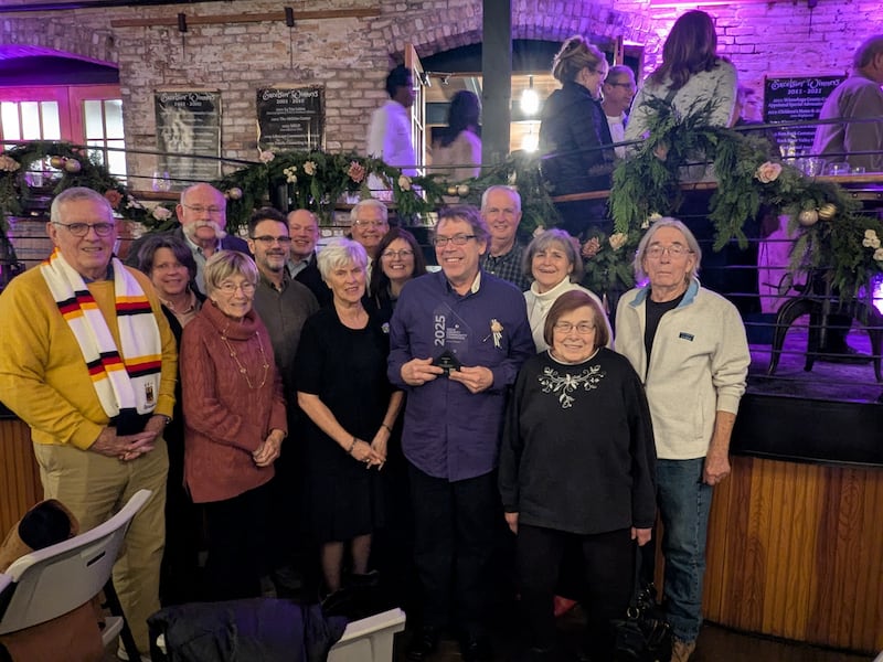 Friends and family of Larry Ubben attended the Dec. 11 Excalibur and Excelsior awards ceremony.