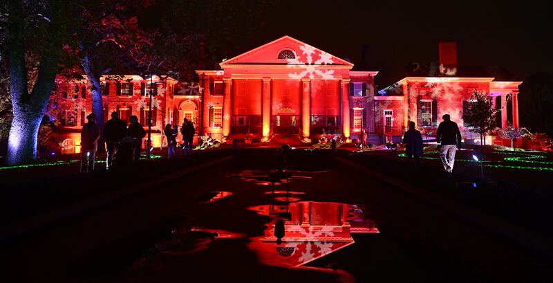 McCormick House is awash in color for Christmas at Cantigny in Wheaton on Wednesday.