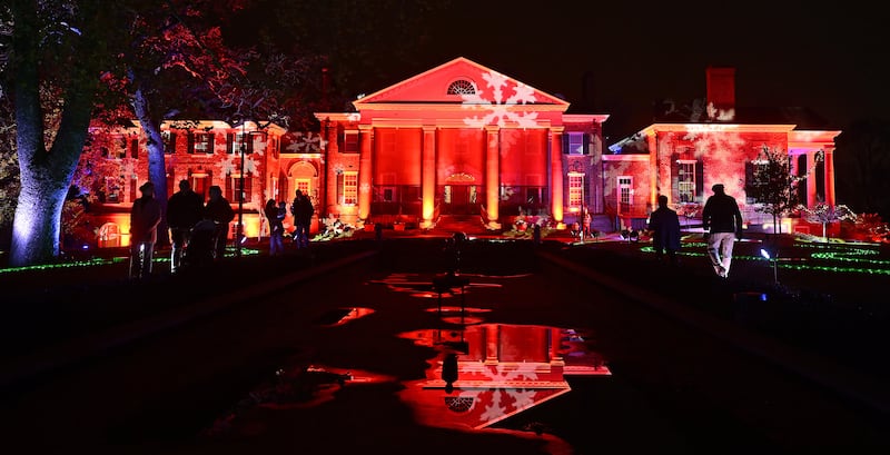 McCormick House is awash in color for Christmas at Cantigny in Wheaton on Wednesday.