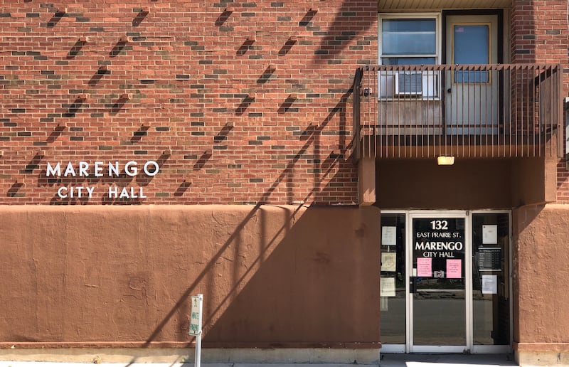 The Marengo City Hall is photographed on Thursday, Aug. 6, 2020, in Marengo.