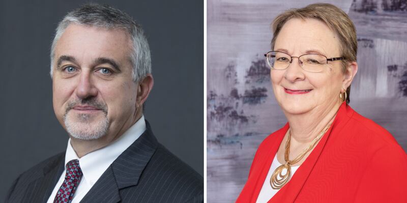 Jim Thorpe, left, and Kathryn I. Martens