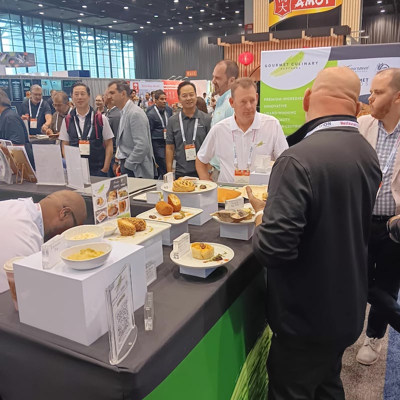 Exhibitors take part in the National Restaurant Show at McCormick Place in Chicago.
