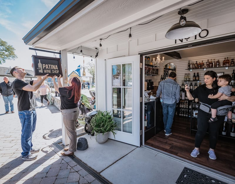The McHenry Riverwalk Shoppes feature 10 small shops, roughly the size of large sheds, equipped with electricity and heating and cooling systems.