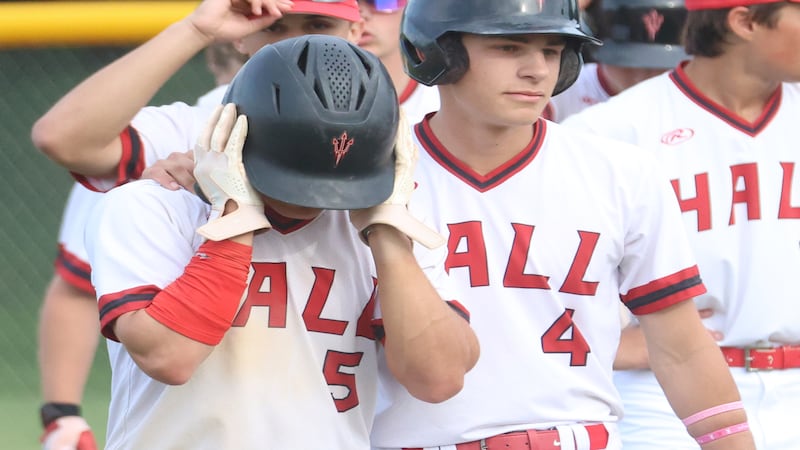 Photos: Hall baseball comes up short in 5-4 loss to Monmouth-Roseville in Class 2A Regional semifinals
