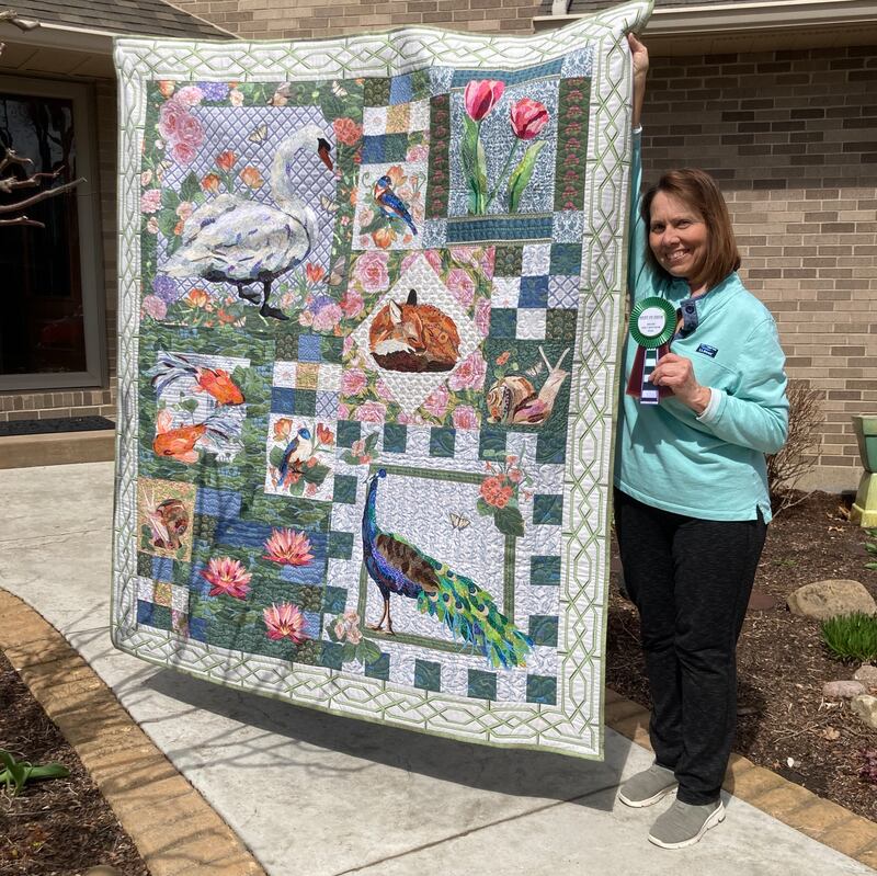 Local quilter Becky Berry was honored with the Best of Show Award at the Hands All Around Quilt Guild Quilt show April 5. Best of Show is the top award given to a quilt which has been voted as the favorite.