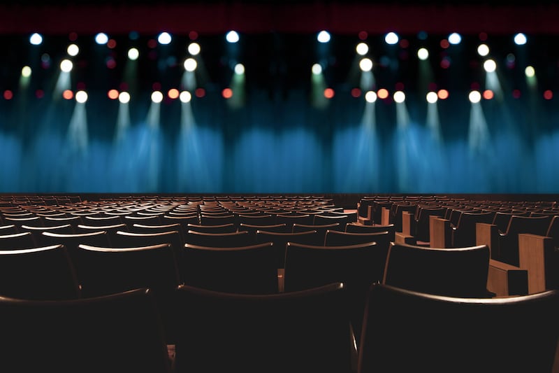 stock image empty stage