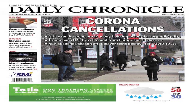 March 12 historical covers: Corona Cancellations