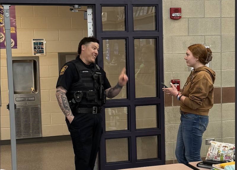 Officer Chad Hochstatter, SRO at Mendota High School.