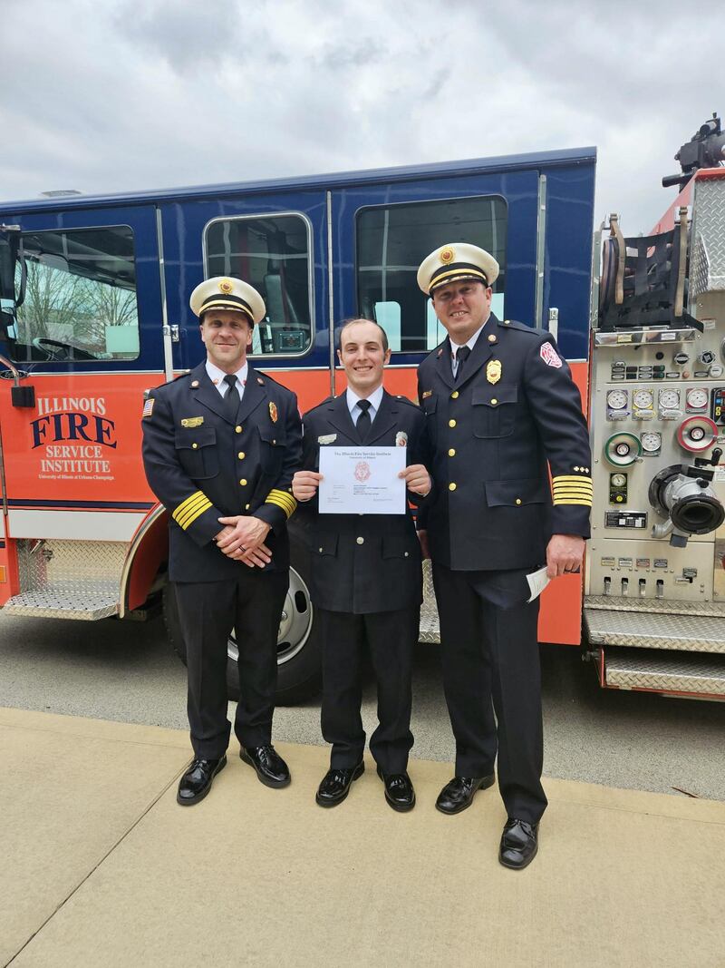 Ottawa firefighter Kevin Stewart graduated from the Illinois Fire Service Institute Fire Academy.