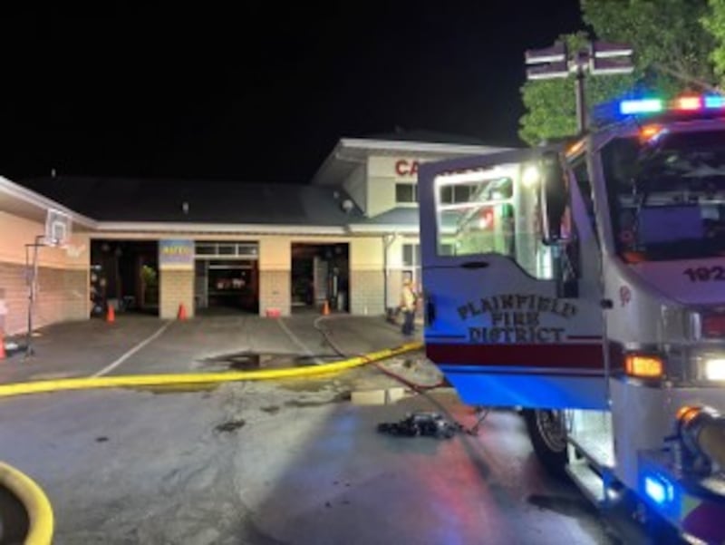 An early morning fire at a car wash in the 24000 block of West 135th Street in Plainfield on Wednesday, June 17, 2026 is being labeled as suspicious, according to the Plainfield Fire Protection District.