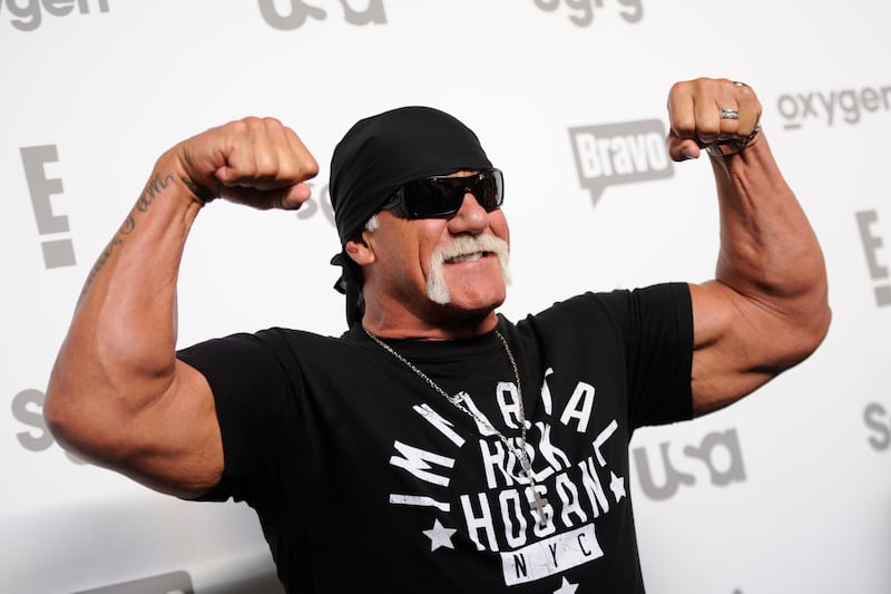 FILE - Hulk Hogan attends the NBCUniversal Cable Entertainment 2015 Upfront at The Jacob Javits Center on May 14, 2015, in New York. (Photo by Evan Agostini/Invision/AP, File)