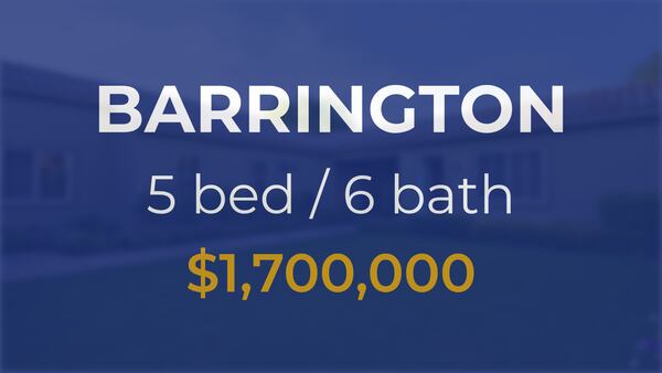Sale closed in Barrington: $1.7 million for a five-bedroom house