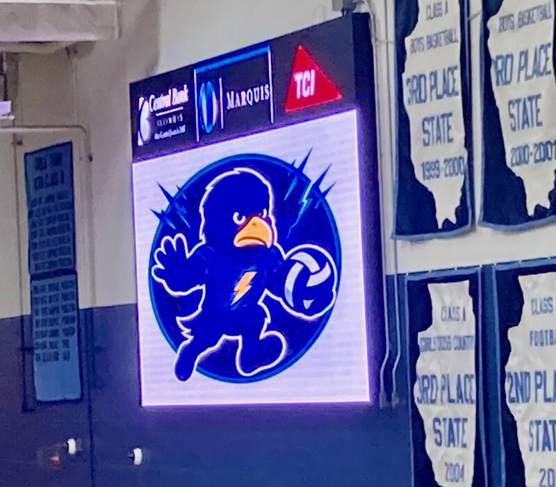 The new video scoreboards were on display at the Storm Cellar this week, featuring interactive scoring, sport specific graphics, team and individual photos, among other displays.