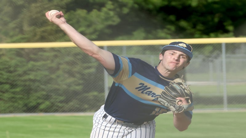 Photos: Marquette baseball hangs on to defeat St. Bede 6-1