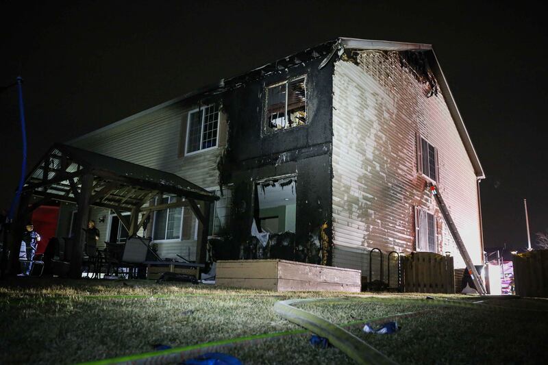 Six people were displaced following a house fire in Hampshire Friday.
