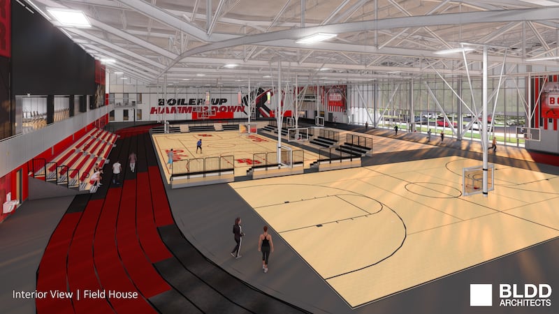 Renderings show updated plans for Bradley-Bourbonnais Community High School's Building Better facility project.
