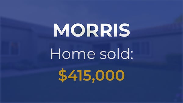Sale closed in Morris: $415,000 for a single-family home