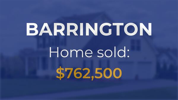 Barrington: Single-family home goes for $762,500