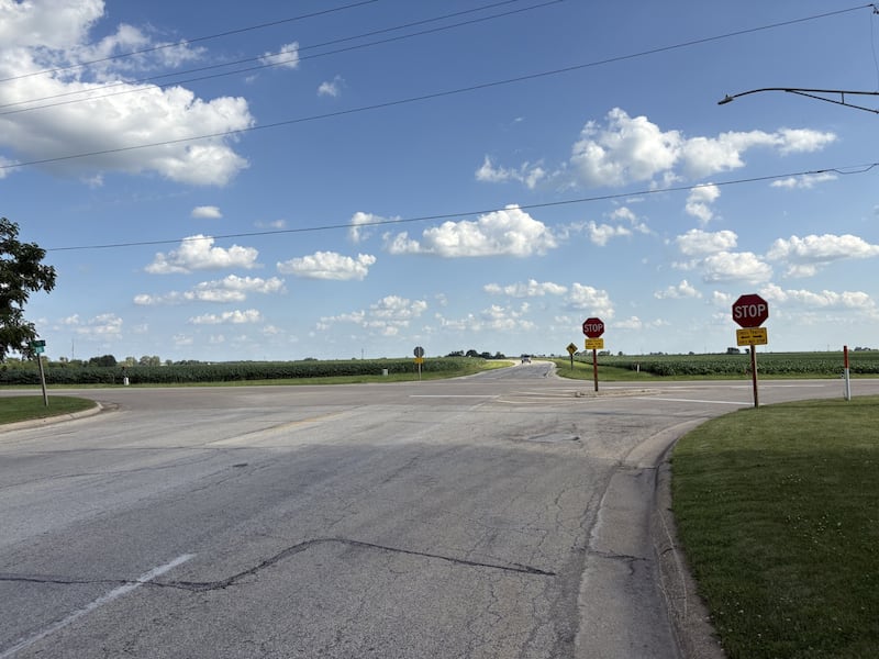 The intersection of Illinois Route 18 and East 15th Road just west of Streator city limits, where a fatal crash in 2024 and a history of accidents have prompted renewed calls for safety improvements.