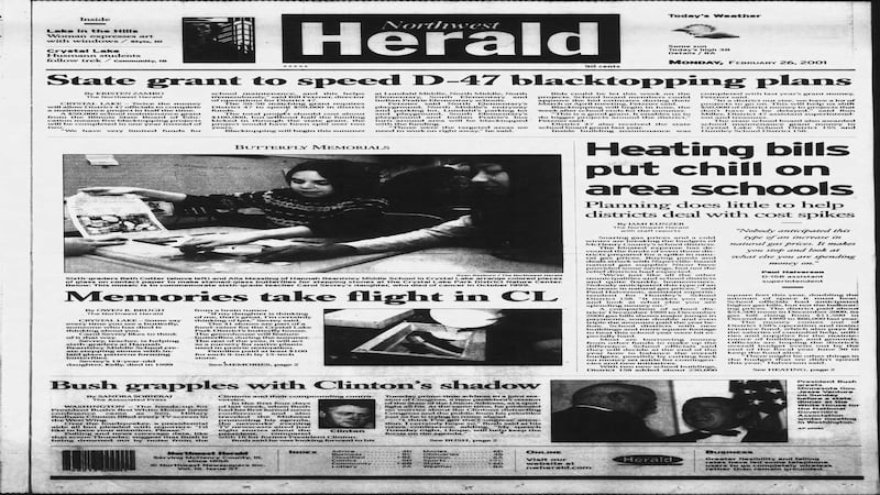 Historical covers for Feb. 26: Heating bills put chill on area schools