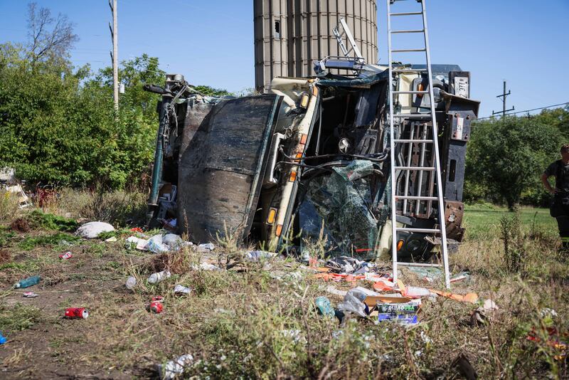 Cary Fire Protect District firefighters were called at 10:41 a.m. Friday, Sept. 26, 2025, to Cary Algonquin Road at Klasen Road for a single-vehicle crash involving a garbage truck. The driver was taken to an area hospital with injuries not considered life-threatening, officials said.