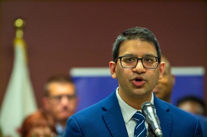 Illinois Department of Public Health Director Dr. Sameer Vohra is pictured at a news conference in Springfield in May 2023. IDPH is warning Illinoisans to take precautions against the spread of respiratory viruses as hospitalizations rise.