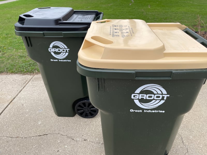 Groot garbage totes and recycling bins have been delivered to Yorkville homes. (Candy Johnson cjohnson@shawmedia.com)
