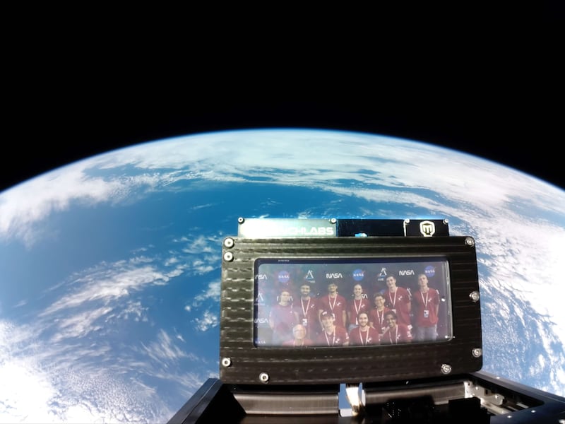 From left to right: Adeline Gorman, Professor Michael Swedish, John Dunne, Campbell Brock, Jan Kowal, Ruth Dobberpuhl, Garrett Gruetzmacher, Ryan Nguyen, Nach Khambholja, Mitchell Brust, Garrett Voight.