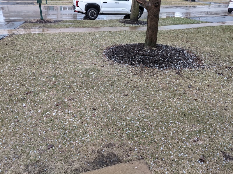 Kendall County was hit with a large hail storm around 5 p.m. on Tuesday, March 10. 2026.